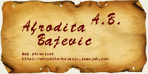 Afrodita Bajević vizit kartica